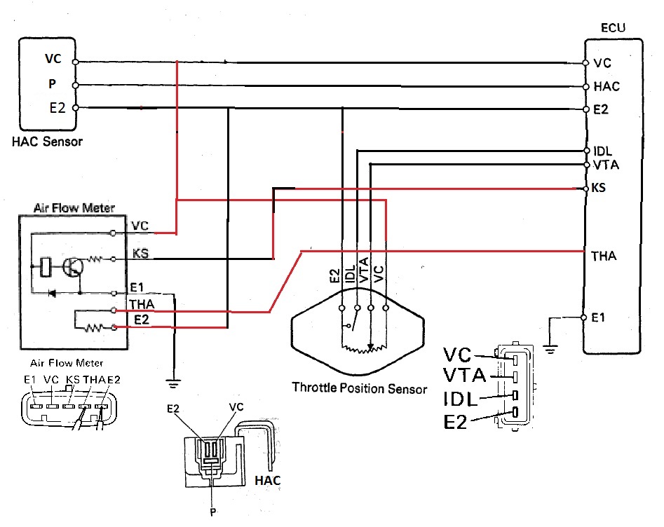 Toyotum Throttle Sensor Wiring Diagram - Complete Wiring Schemas